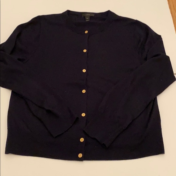 J. Crew Sweaters - J. Crew Navy Marino Wool Cardigan